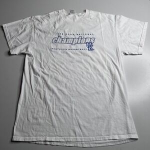 Vintage Kentucky Wildcats Shirt Mens Large White NCAA Basketball Delta Tee 90s